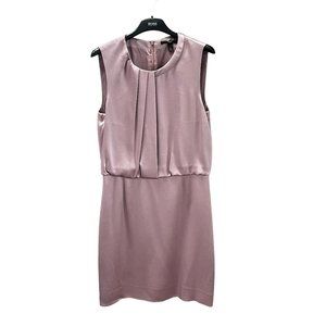 Boss Satin Sheath Metallic Lavender Tank Dress Women's Size 4